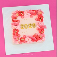 Pink 2026 Celebration Cake 1kg